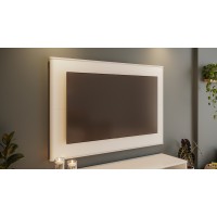 Painel de Tv no acabamento branco laqueado / Coleção Scandian